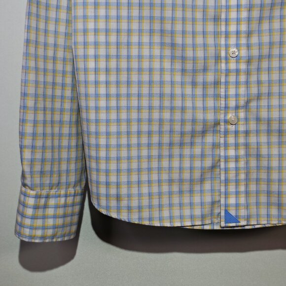 UNTUCKit Vielles Shirt Mens Size Medium Gingham Plaid Cotton Long Sleeve 41128 - Picture 5 of 12